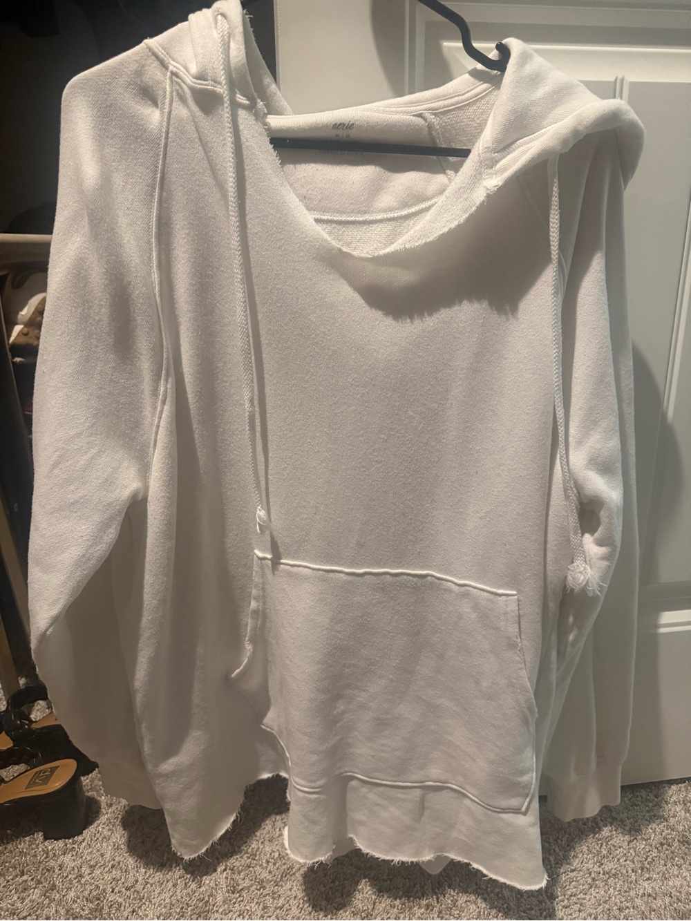 AERIE - Lightweight White Hoodie Sweatshirt